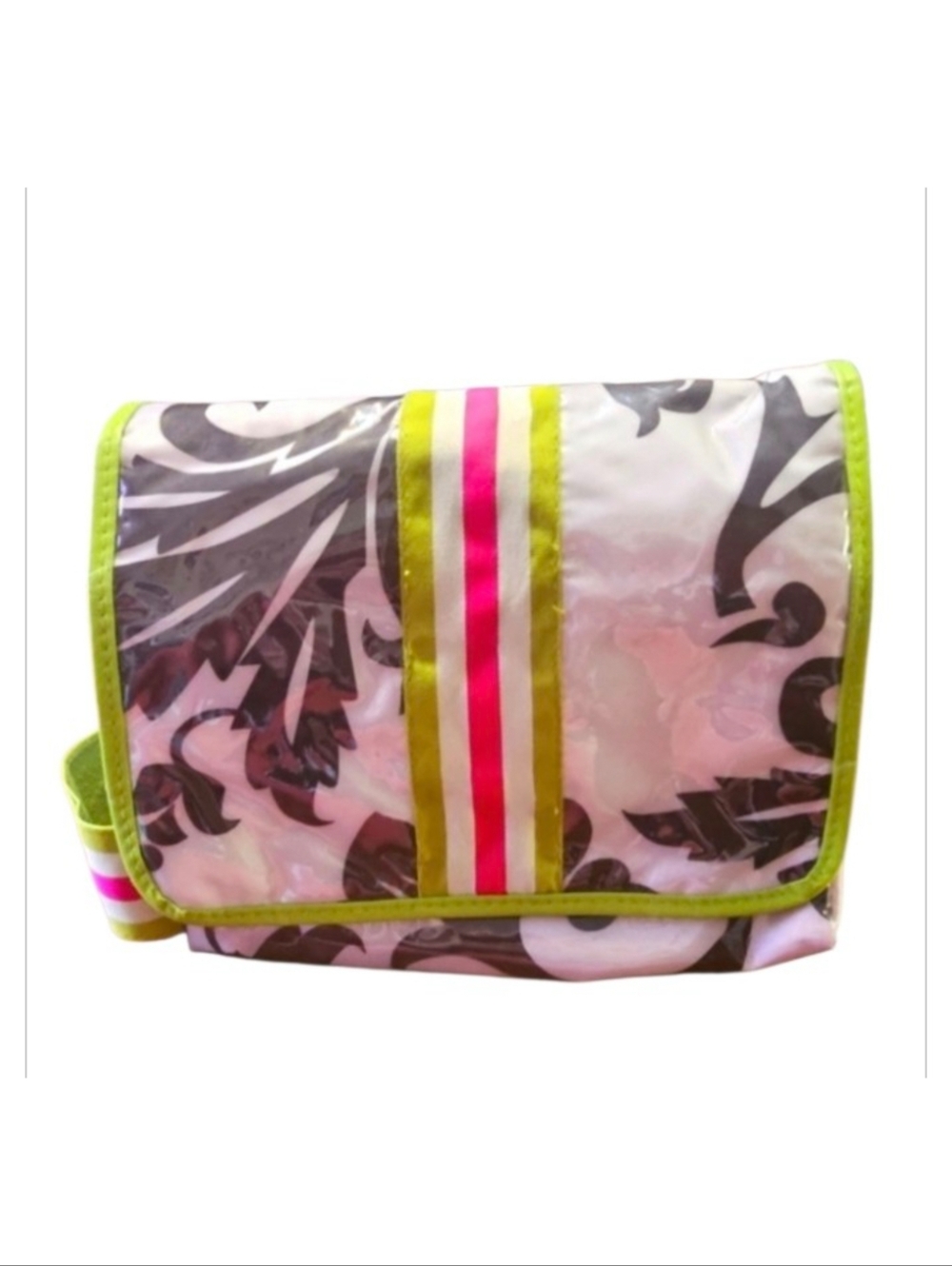 Travel Plastic Toiletry Bag Damask Pattern